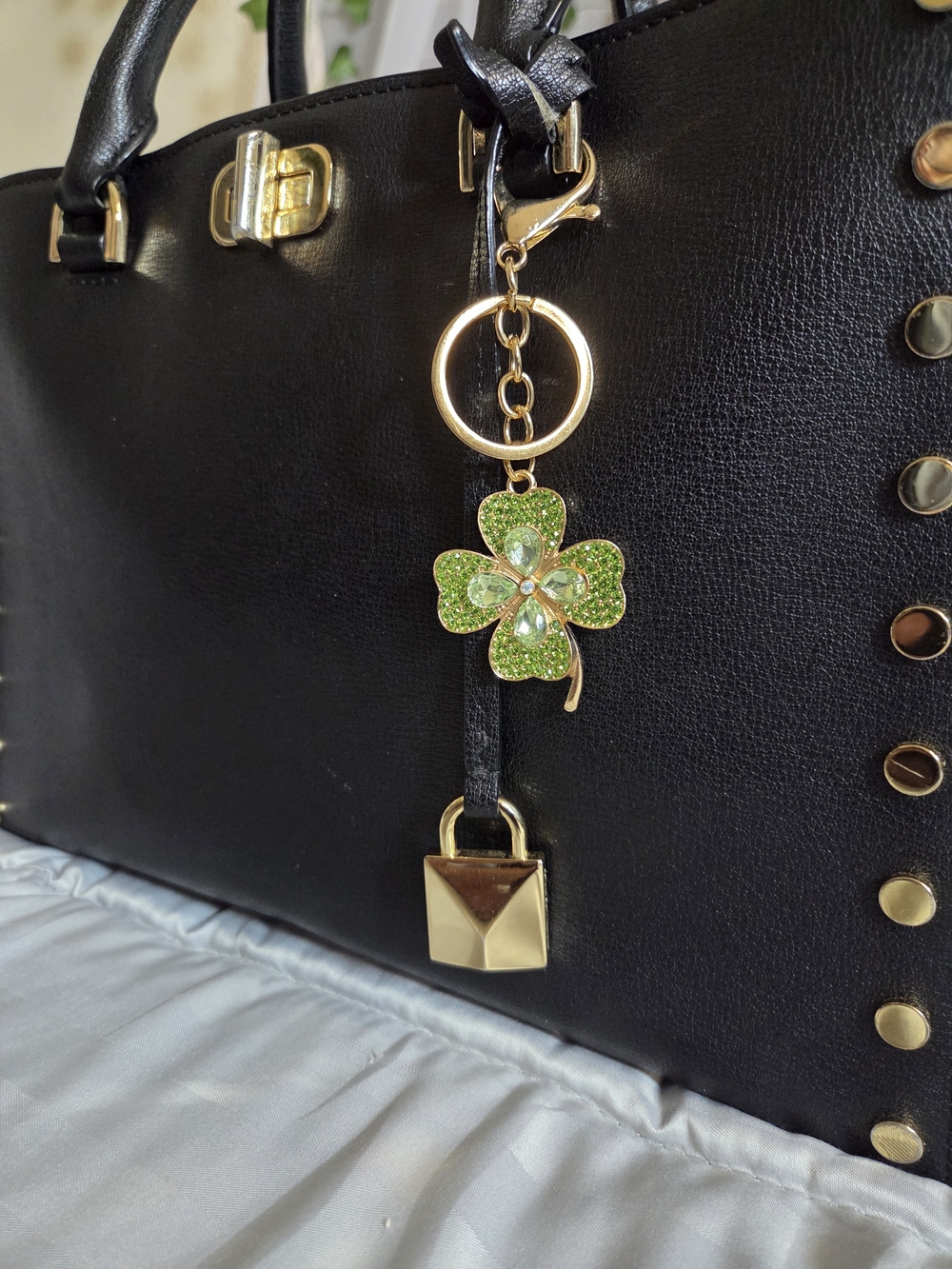 Michael Kors Sylvie Large Studded Leather Satchel - Picture 2 of 16